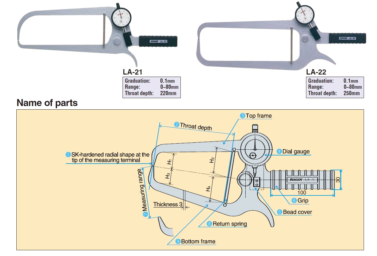 Ichiban Precision Sdn Bhd Peacock Peacock Dial Calipers LA series